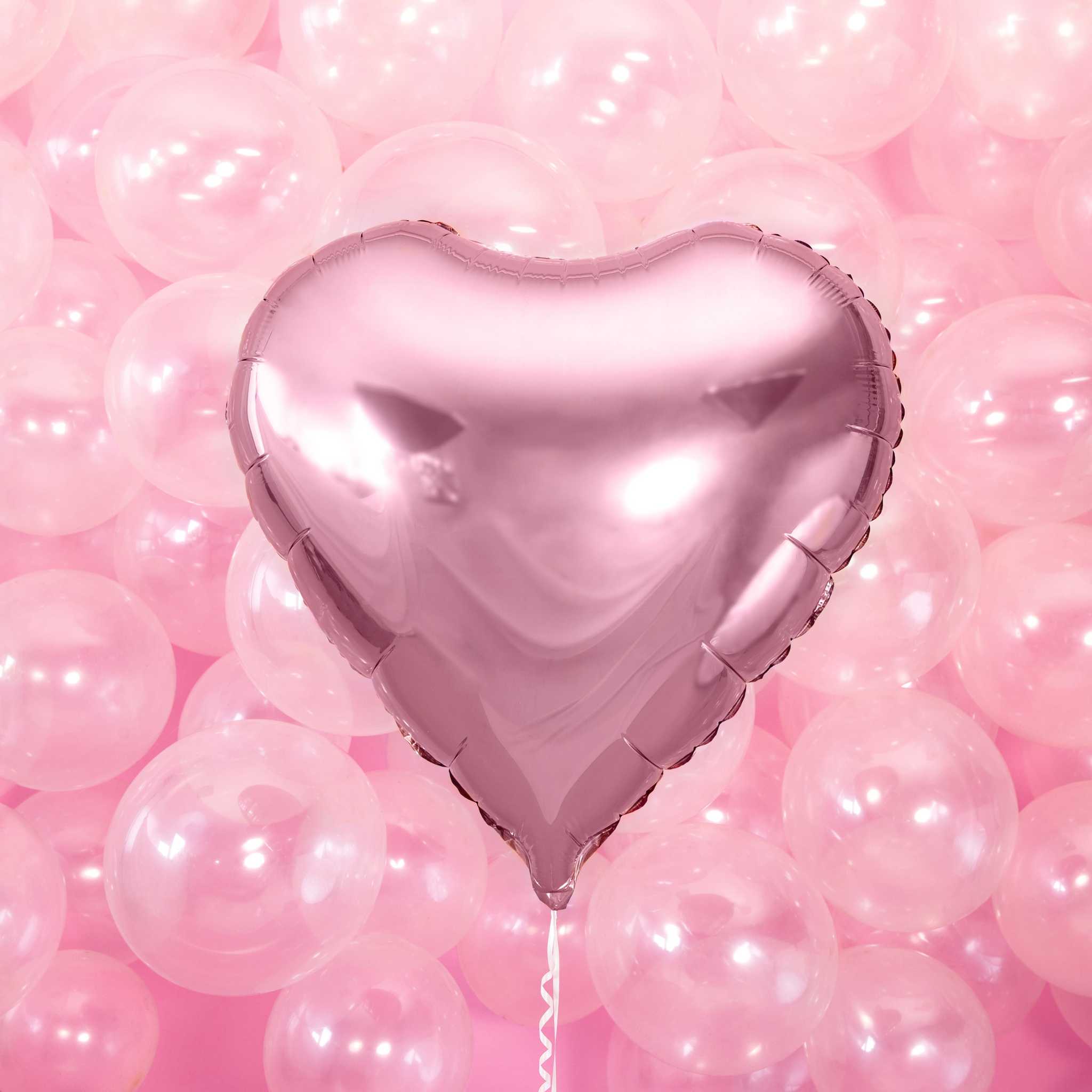 Folienballon Herz Rosa XL -hey-Party.de- Folienballons -#Variante_