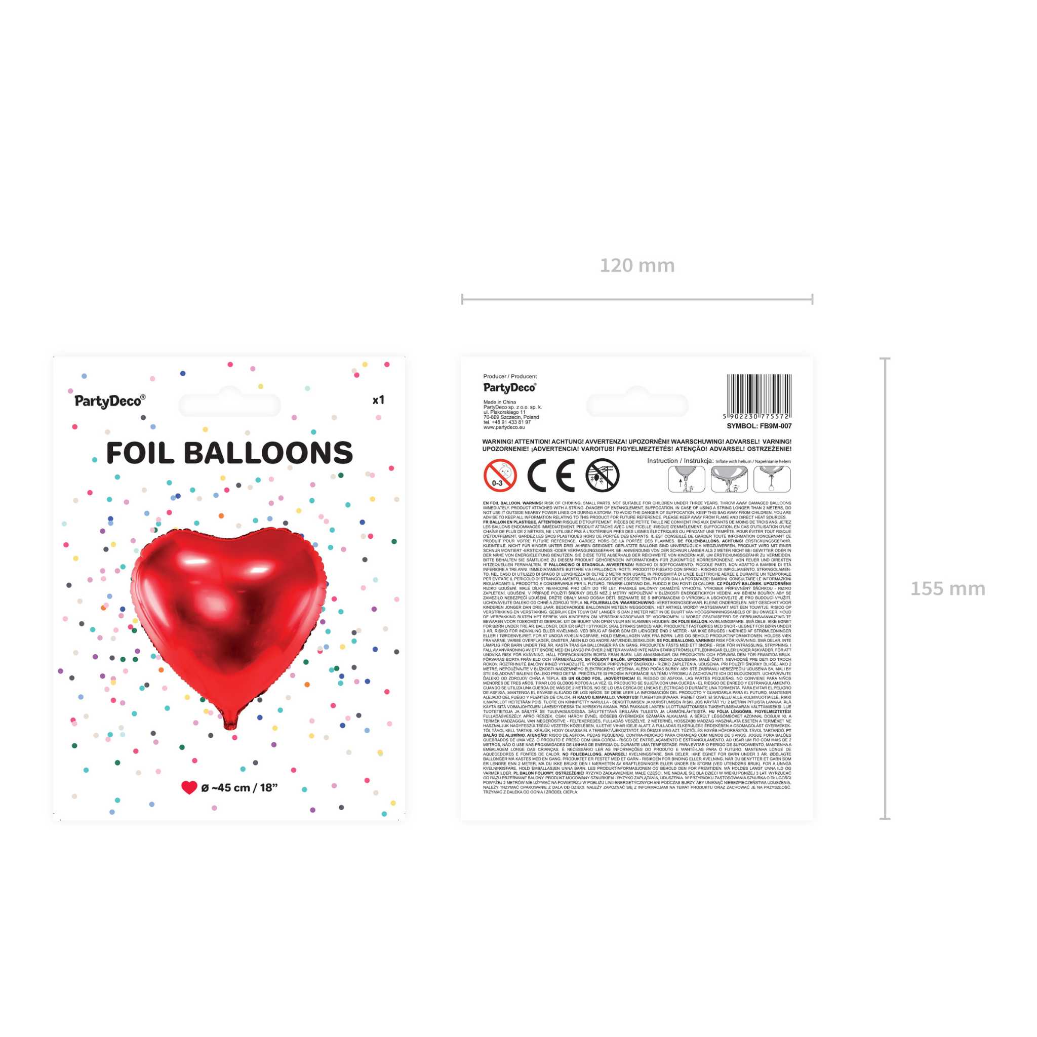 Folienballon Herz Rot -hey-Party.de- Folienballons -#Variante_