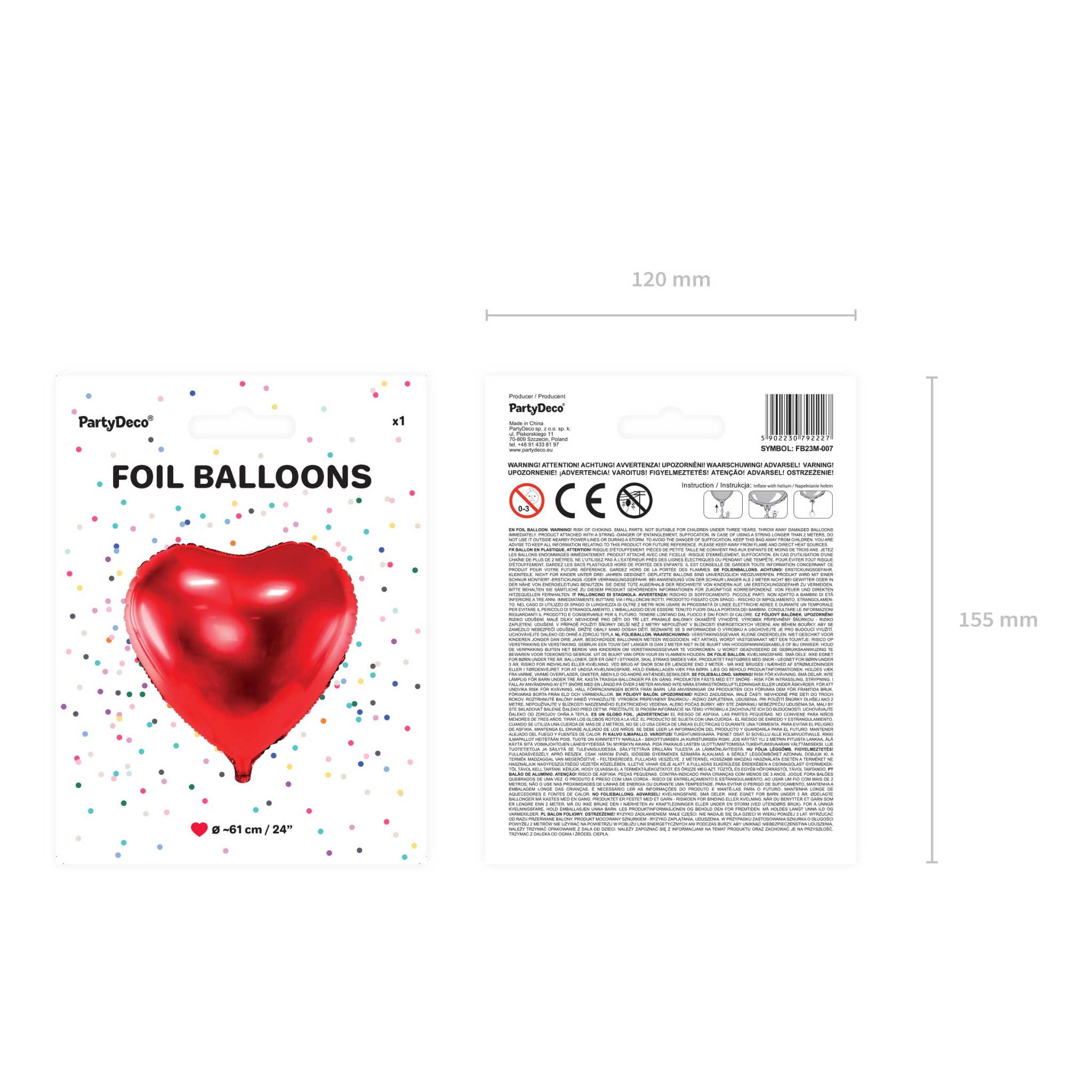 Folienballon Herz Rot XL -hey-Party.de- Folienballons -#Variante_