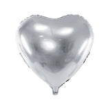 Folienballon Herz Silber XL -hey-Party.de- Folienballons -#Variante_