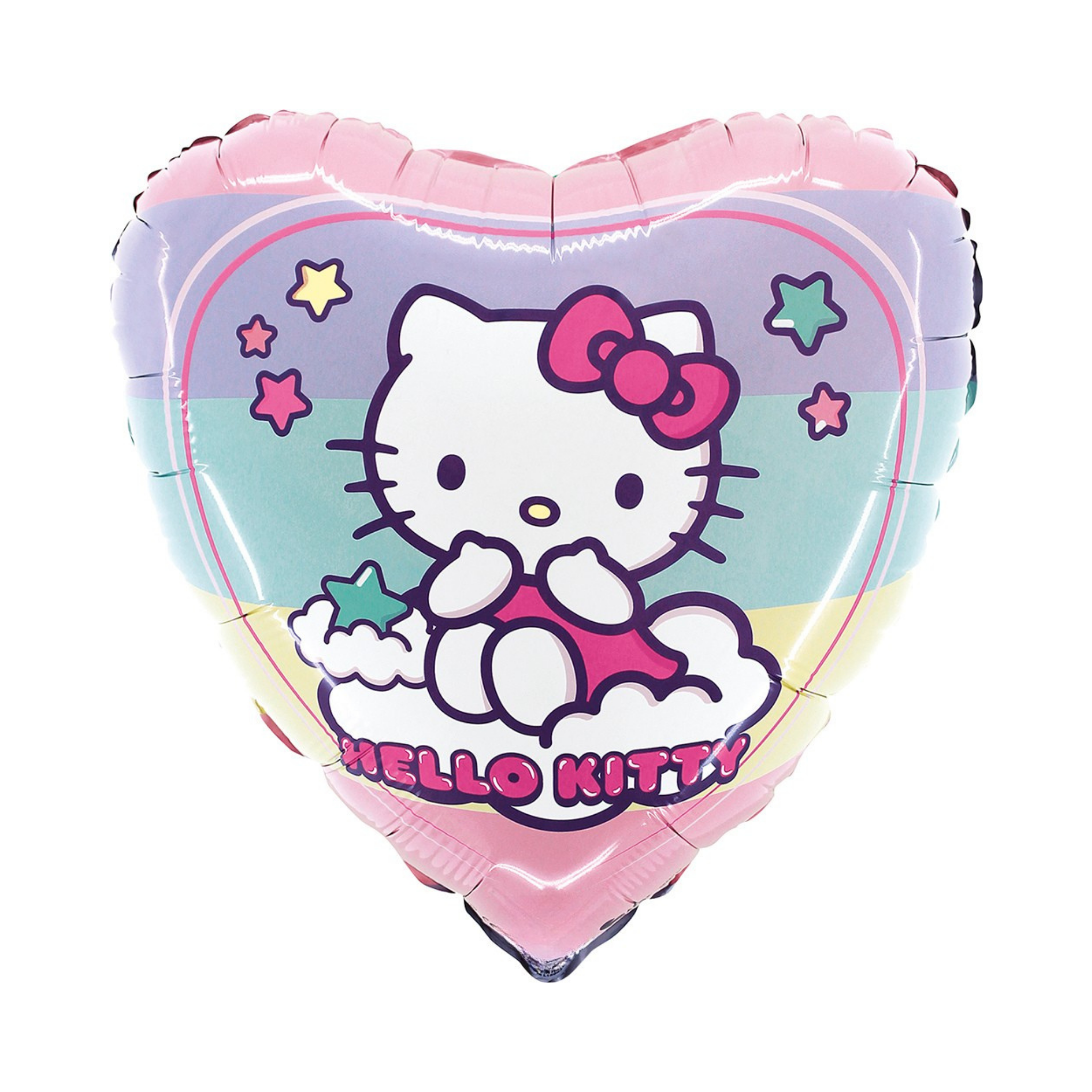 Folienballon Herz Hello Kitty Regenbogen -hey-Party.de- Folienballons -#Variante_