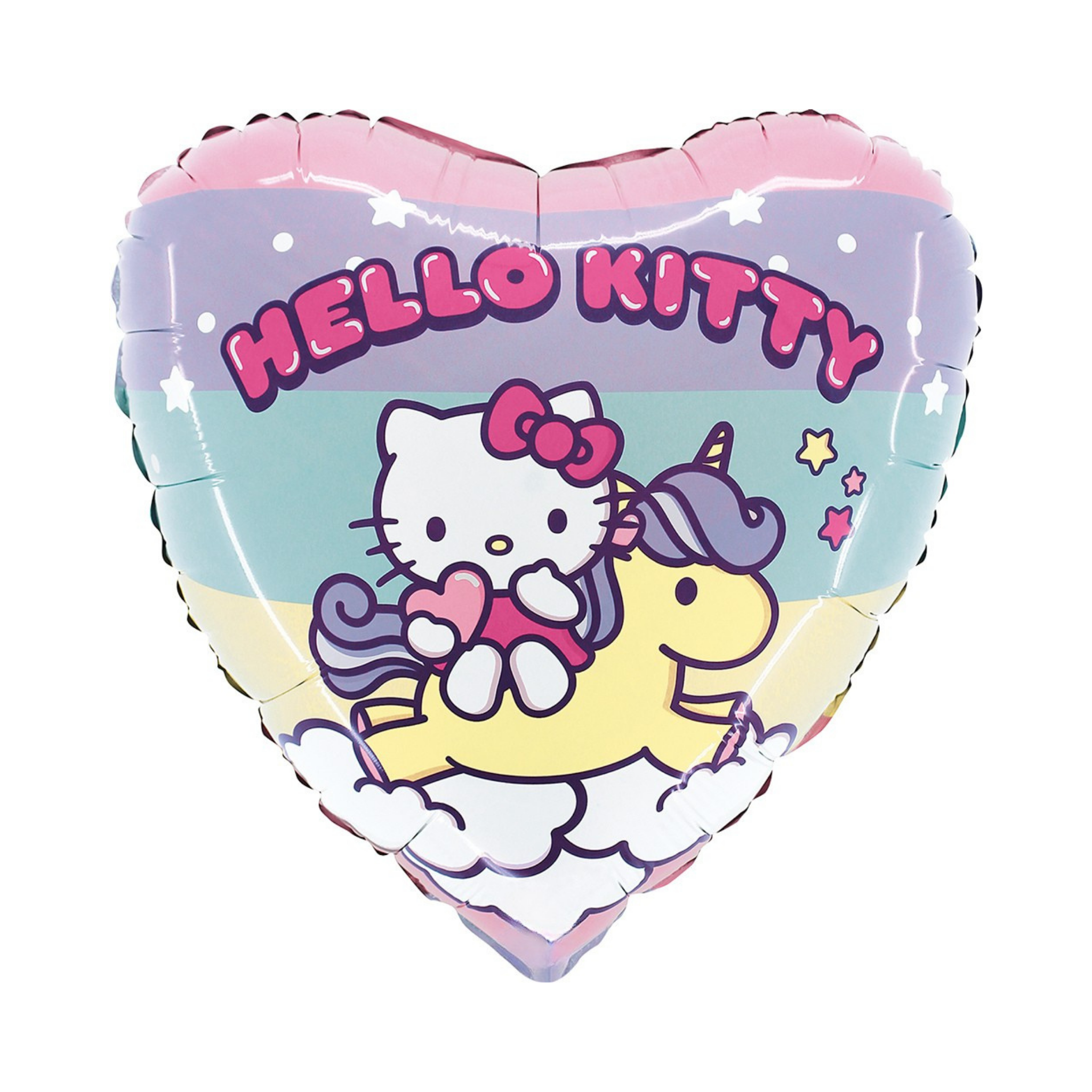 Folienballon Herz Hello Kitty Regenbogen -hey-Party.de- Folienballons -#Variante_