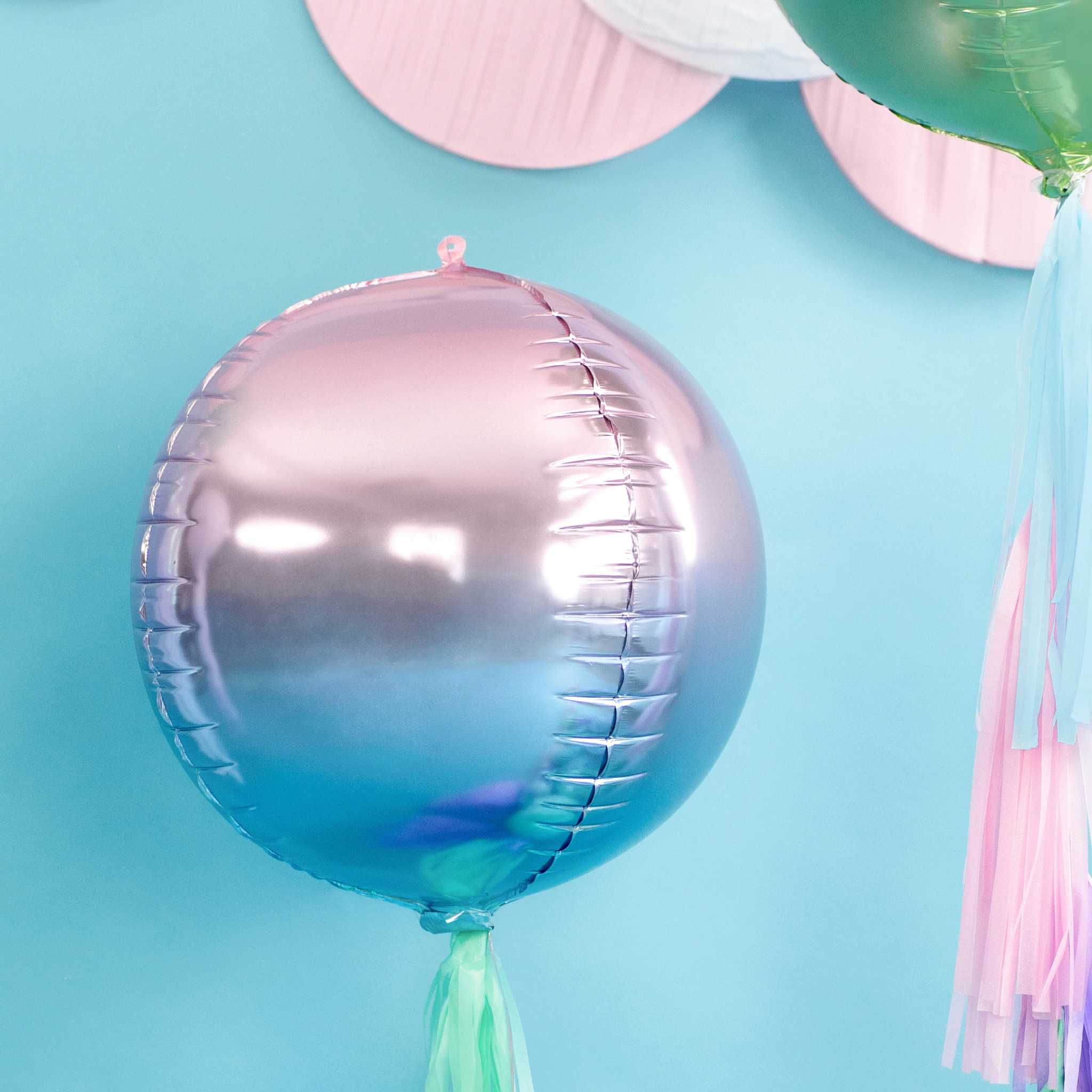 Folienballon Kugel Ombre Lila-Blau -hey-Party.de- Folienballons -#Variante_