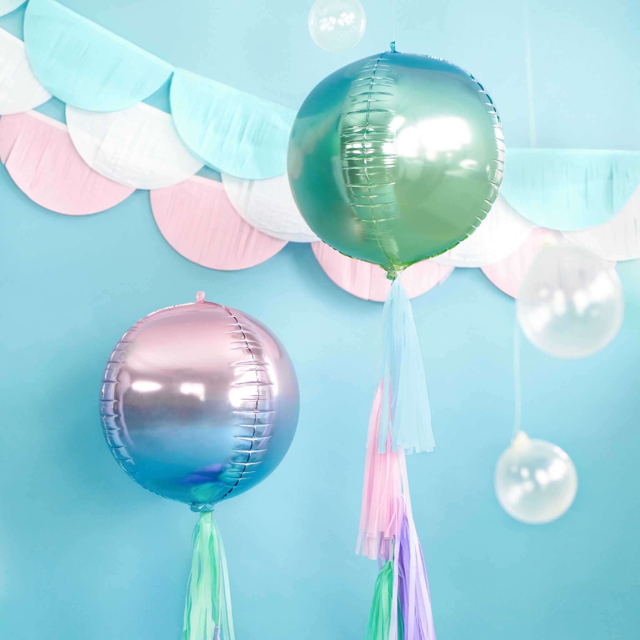 Folienballon Kugel Ombre Lila-Blau -hey-Party.de- Folienballons -#Variante_