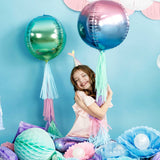 Folienballon Kugel Ombre Lila-Blau -hey-Party.de- Folienballons -#Variante_