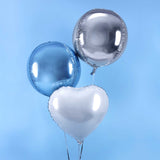 Folienballon Kugel Silber -hey-Party.de- Folienballons -#Variante_