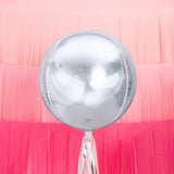 Folienballon Kugel Silber -hey-Party.de- Folienballons -#Variante_