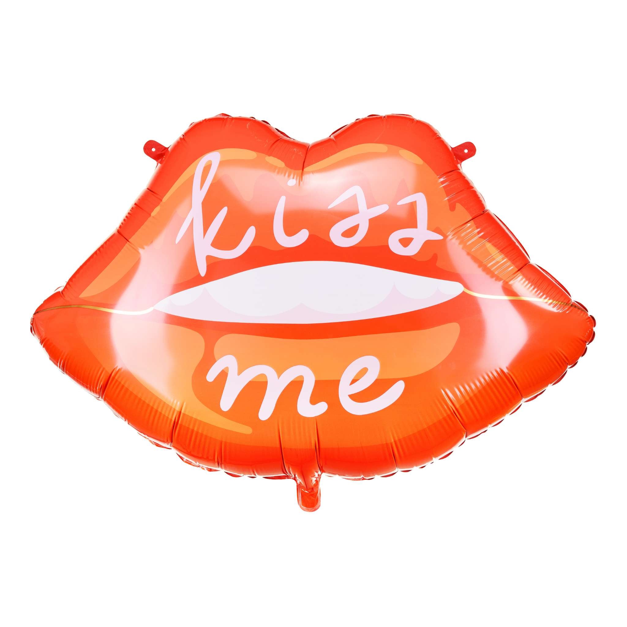 Folienballon Kussmund "Kiss me" -hey-Party.de- Folienballons -#Variante_