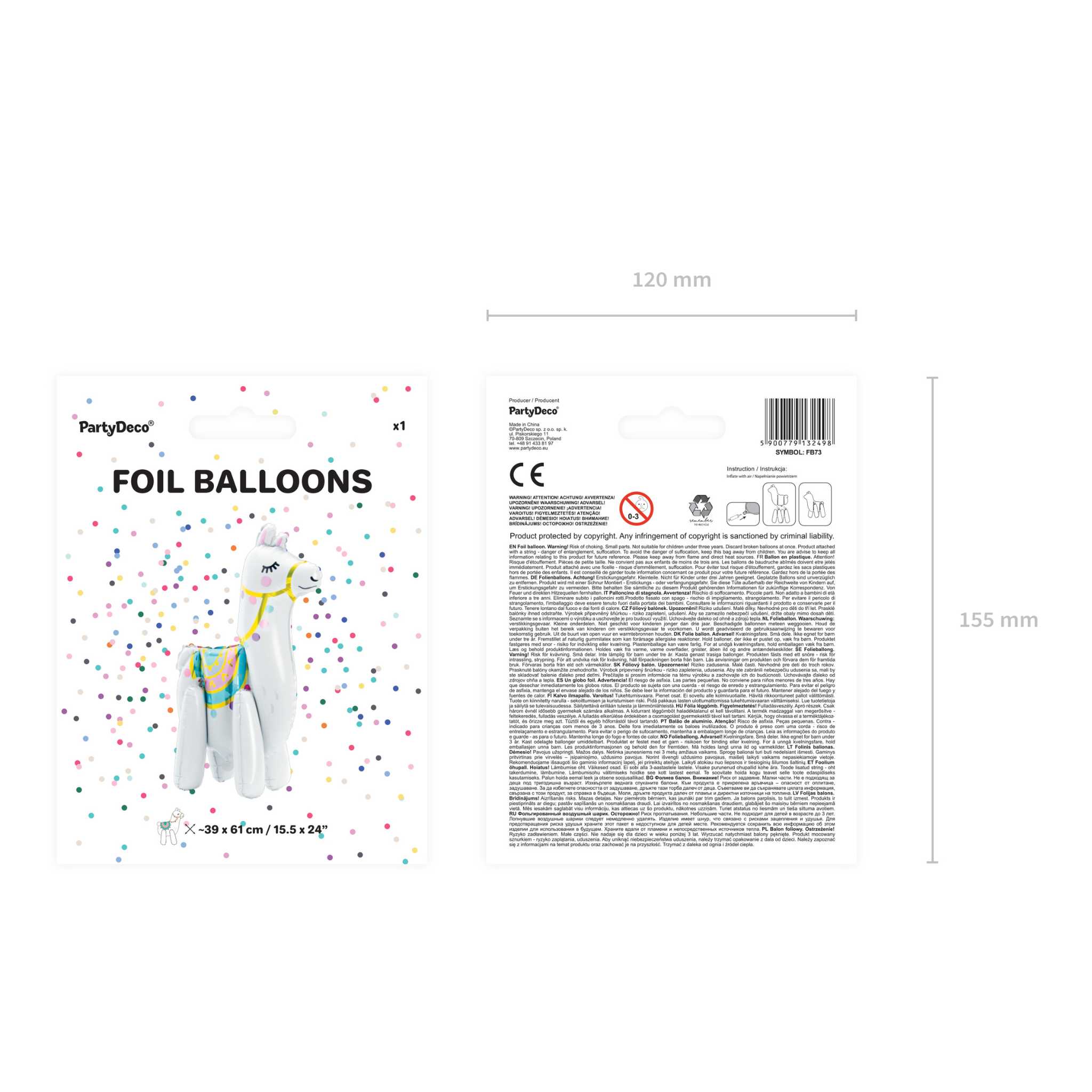 Folienballon Lama -hey-Party.de- Folienballons -#Variante_