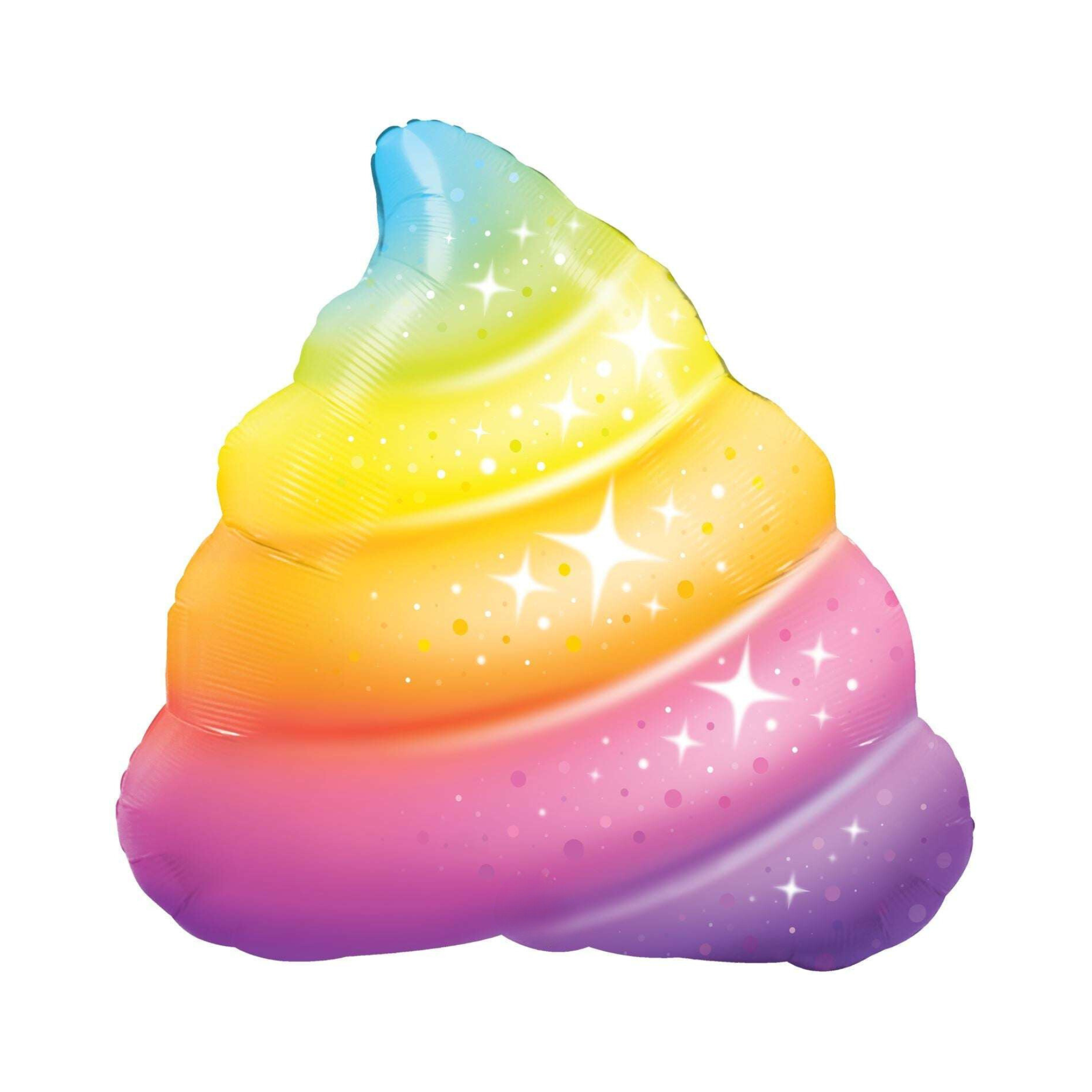 Folienballon Rainbow Poop -hey-Party.de- Folienballons -#Variante_