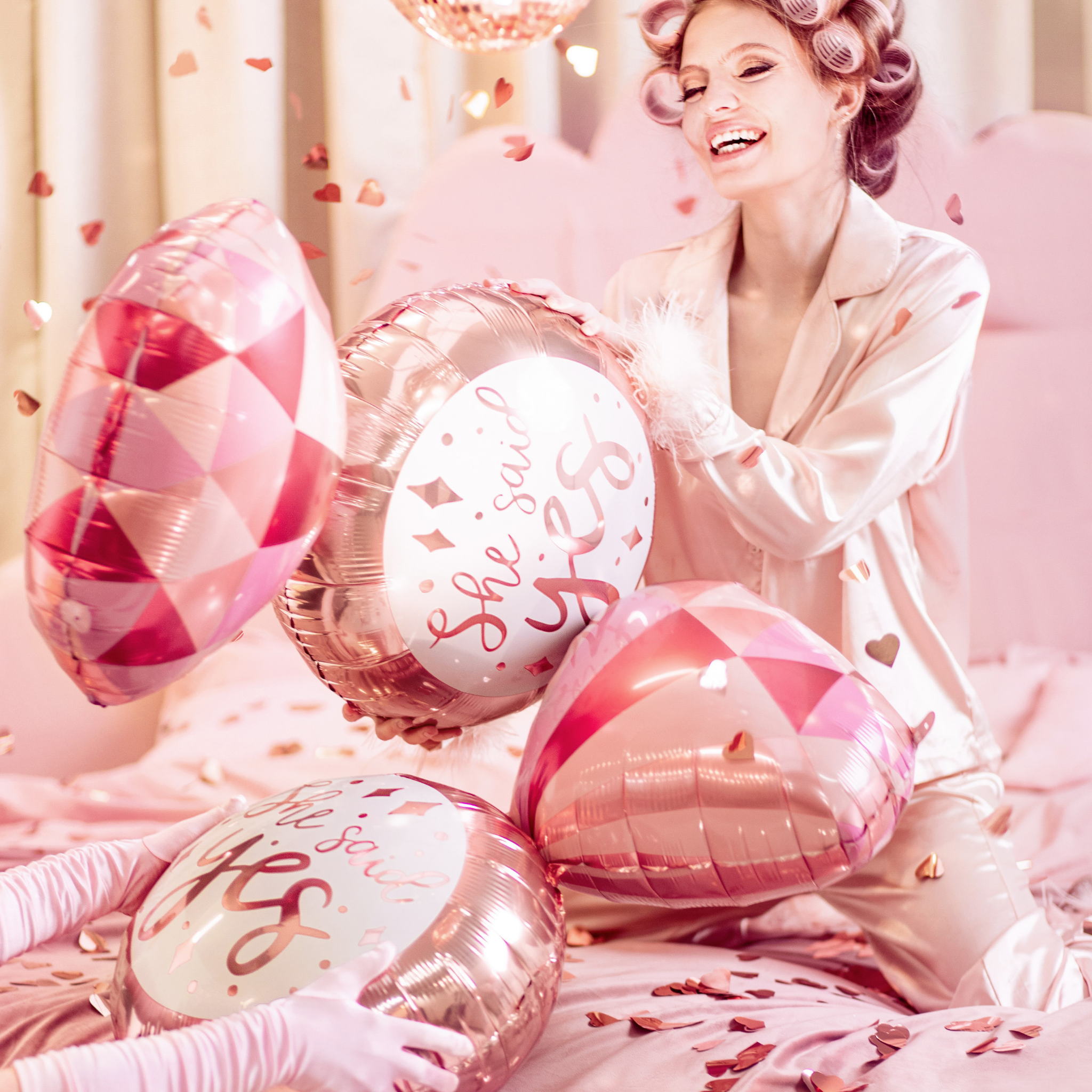 Folienballon Verlobungsring "She said yes" -hey-Party.de- Folienballons -#Variante_