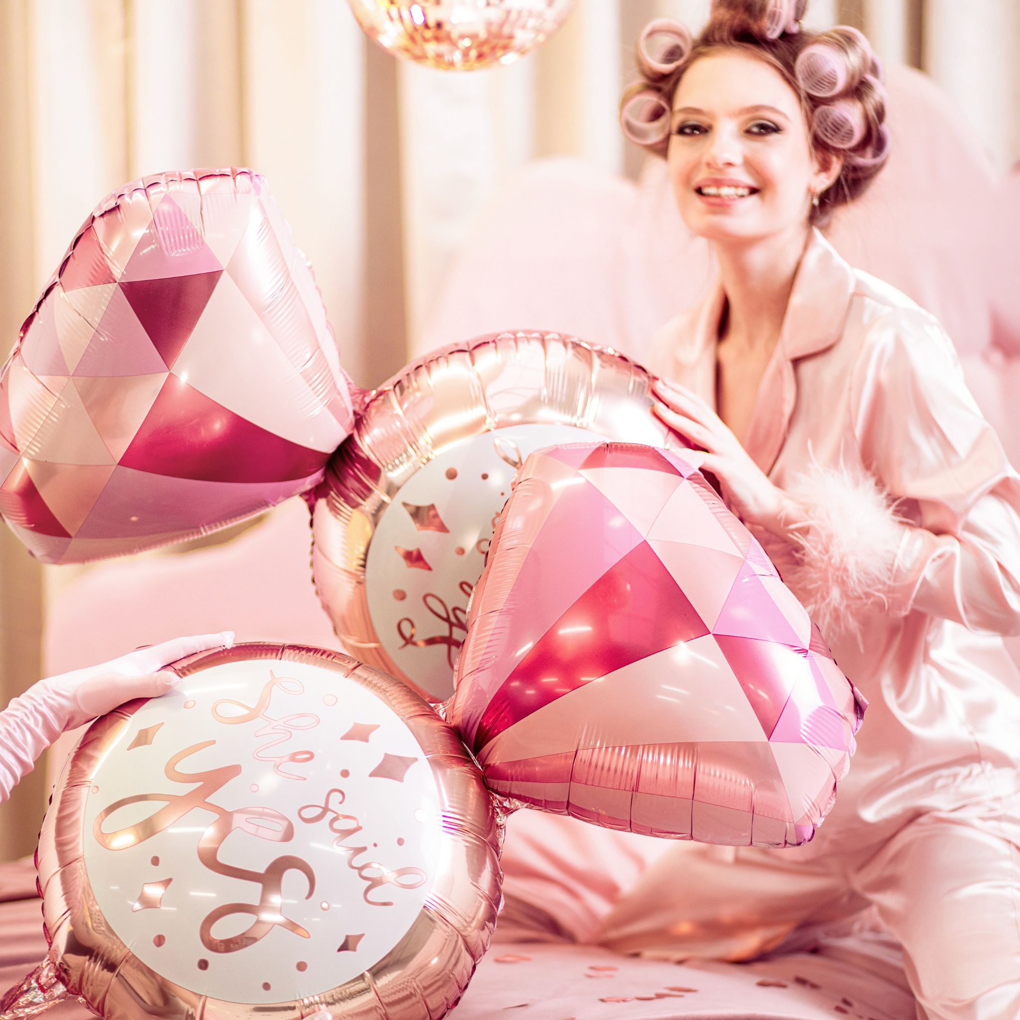 Folienballon Verlobungsring "She said yes" -hey-Party.de- Folienballons -#Variante_