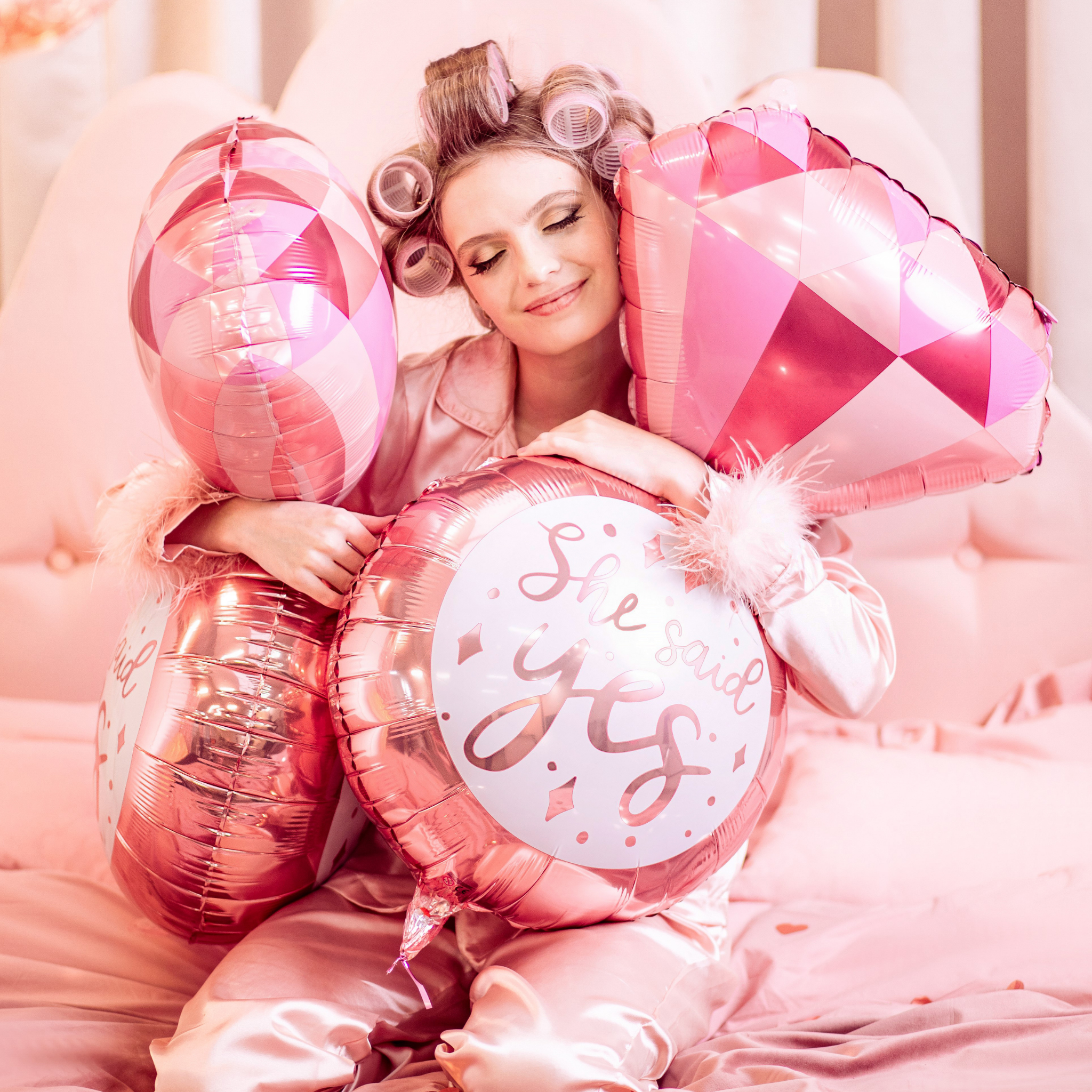 Folienballon Verlobungsring "She said yes" -hey-Party.de- Folienballons -#Variante_