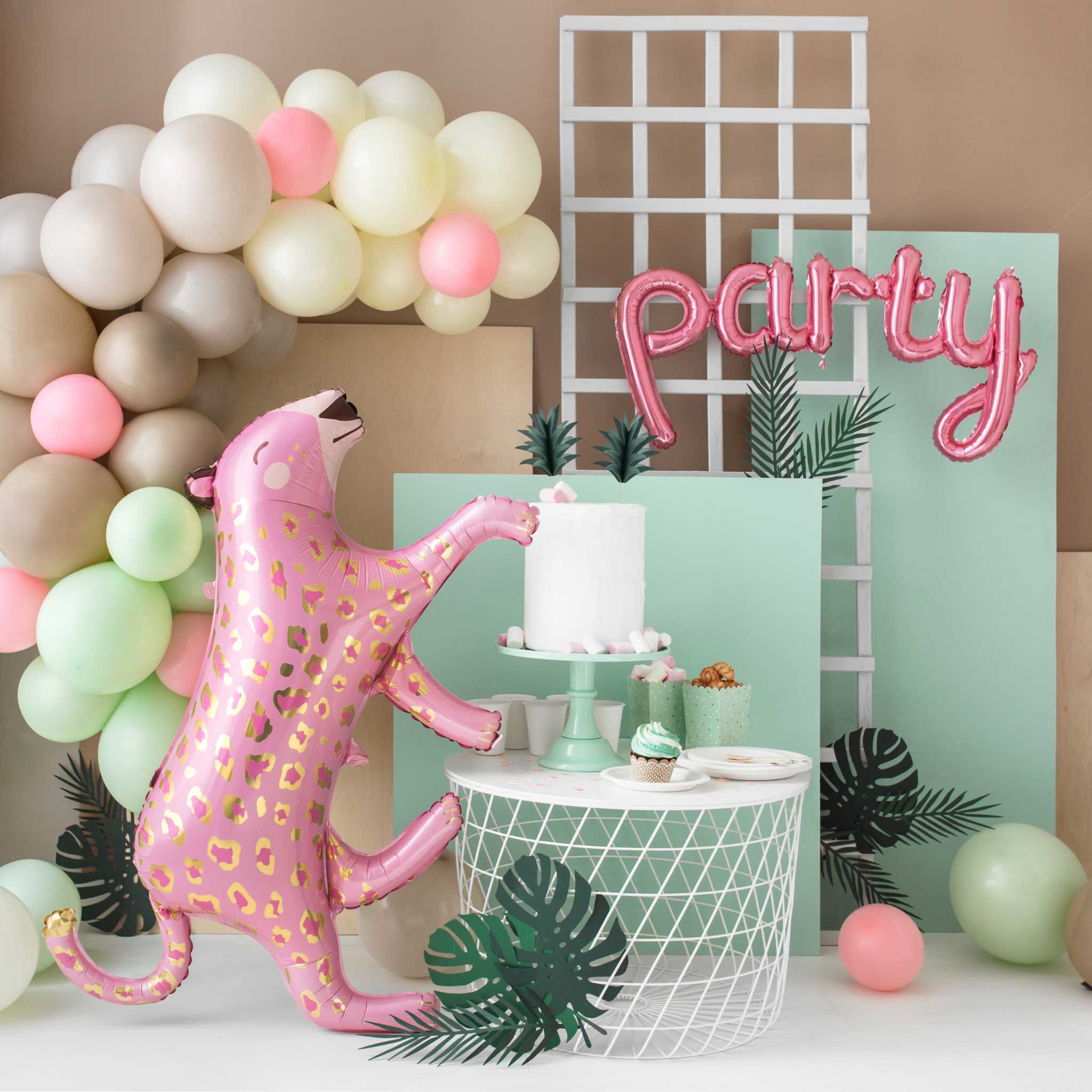 Folienballon Rosa Leopard -hey-Party.de- Folienballons -#Variante_