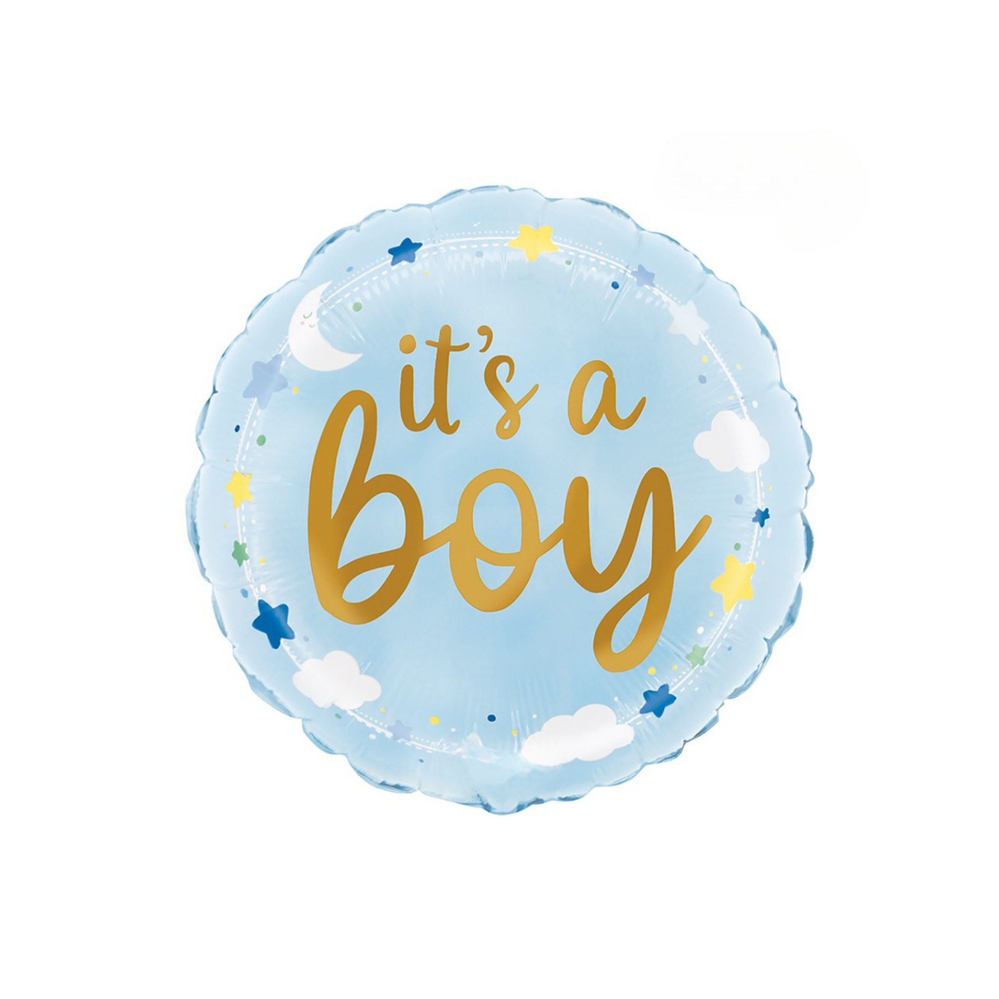 Folienballon Rund "It's a Boy" Hellblau -hey-Party.de- Folienballons -#Variante_