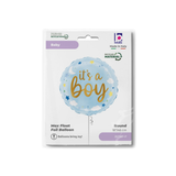 Folienballon Rund "It's a Boy" Hellblau -hey-Party.de- Folienballons -#Variante_