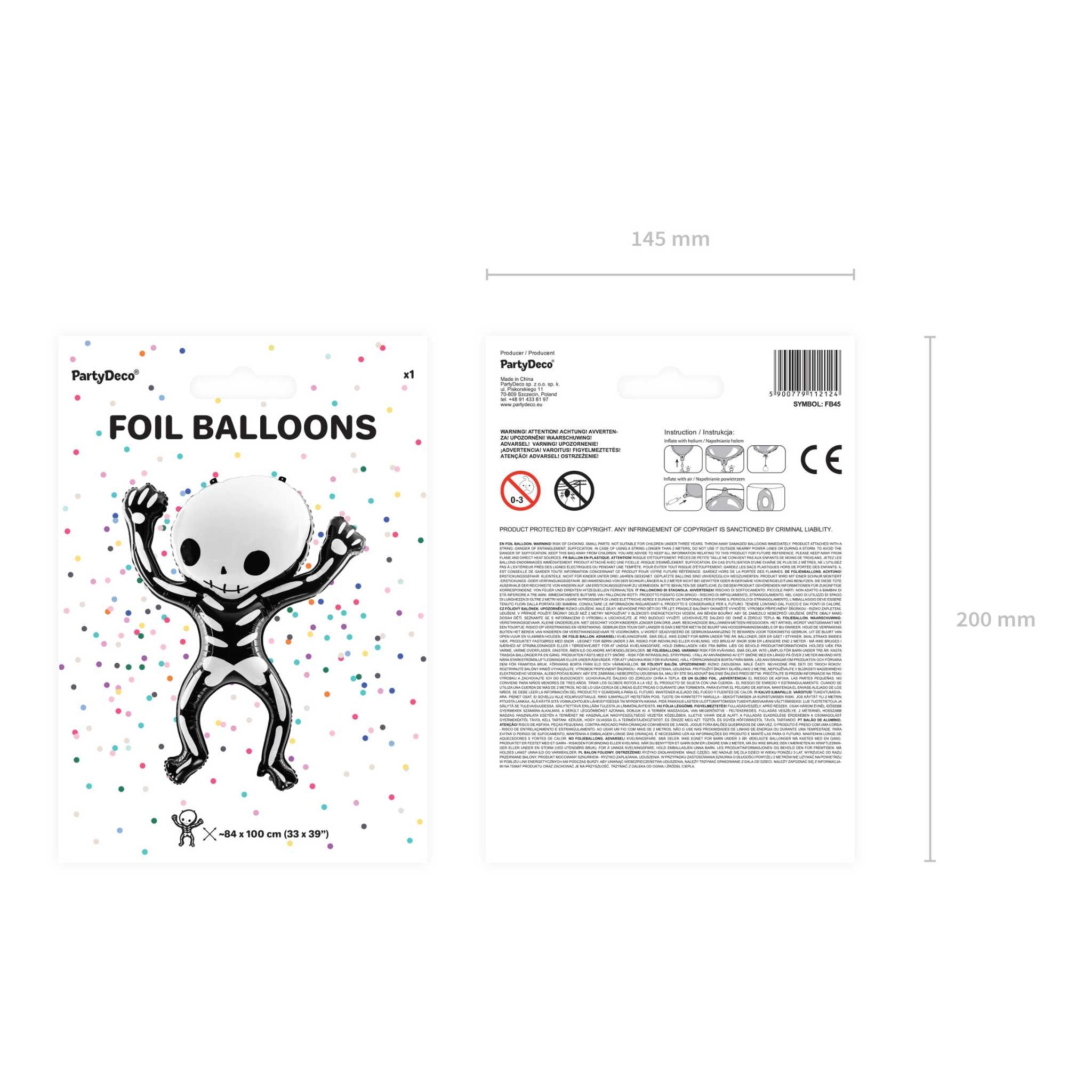 Folienballon Skelett -hey-Party.de- Folienballons -#Variante_