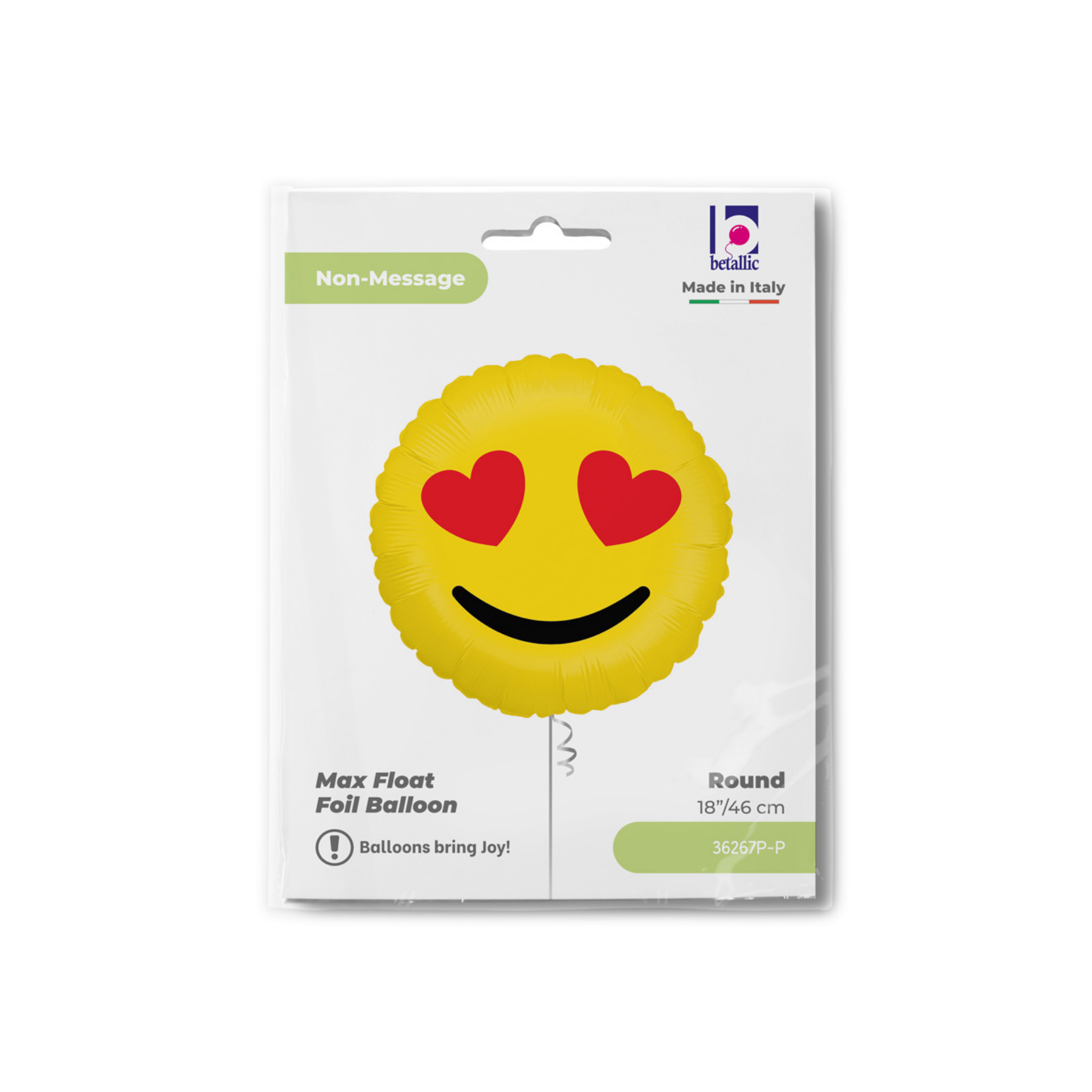 Folienballon Emoji mit Herzaugen 😍 -hey-Party.de- Folienballons -#Variante_