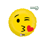 Folienballon Emoji mit Kuss 😘 -hey-Party.de- Folienballons -#Variante_