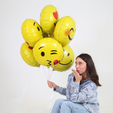 Folienballon Emoji mit Kuss 😘 -hey-Party.de- Folienballons -#Variante_