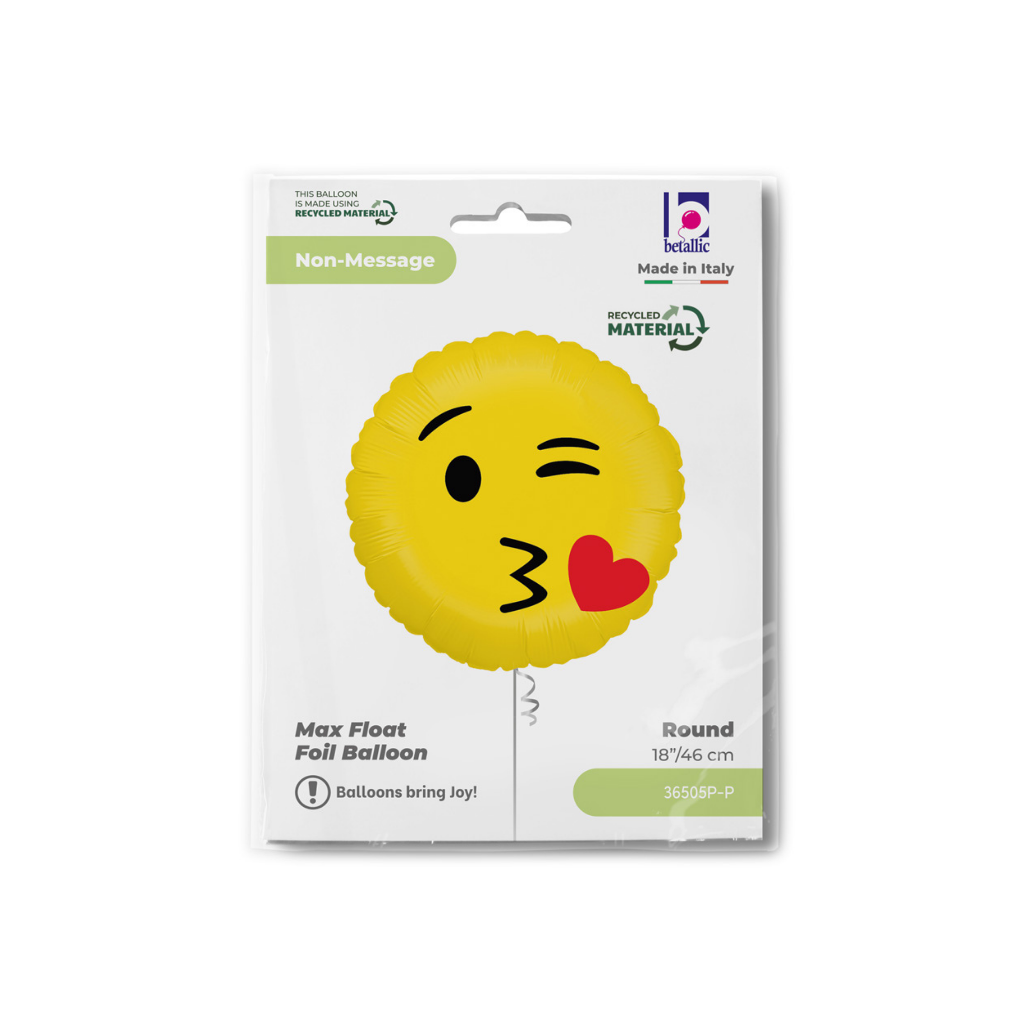 Folienballon Emoji mit Kuss 😘 -hey-Party.de- Folienballons -#Variante_