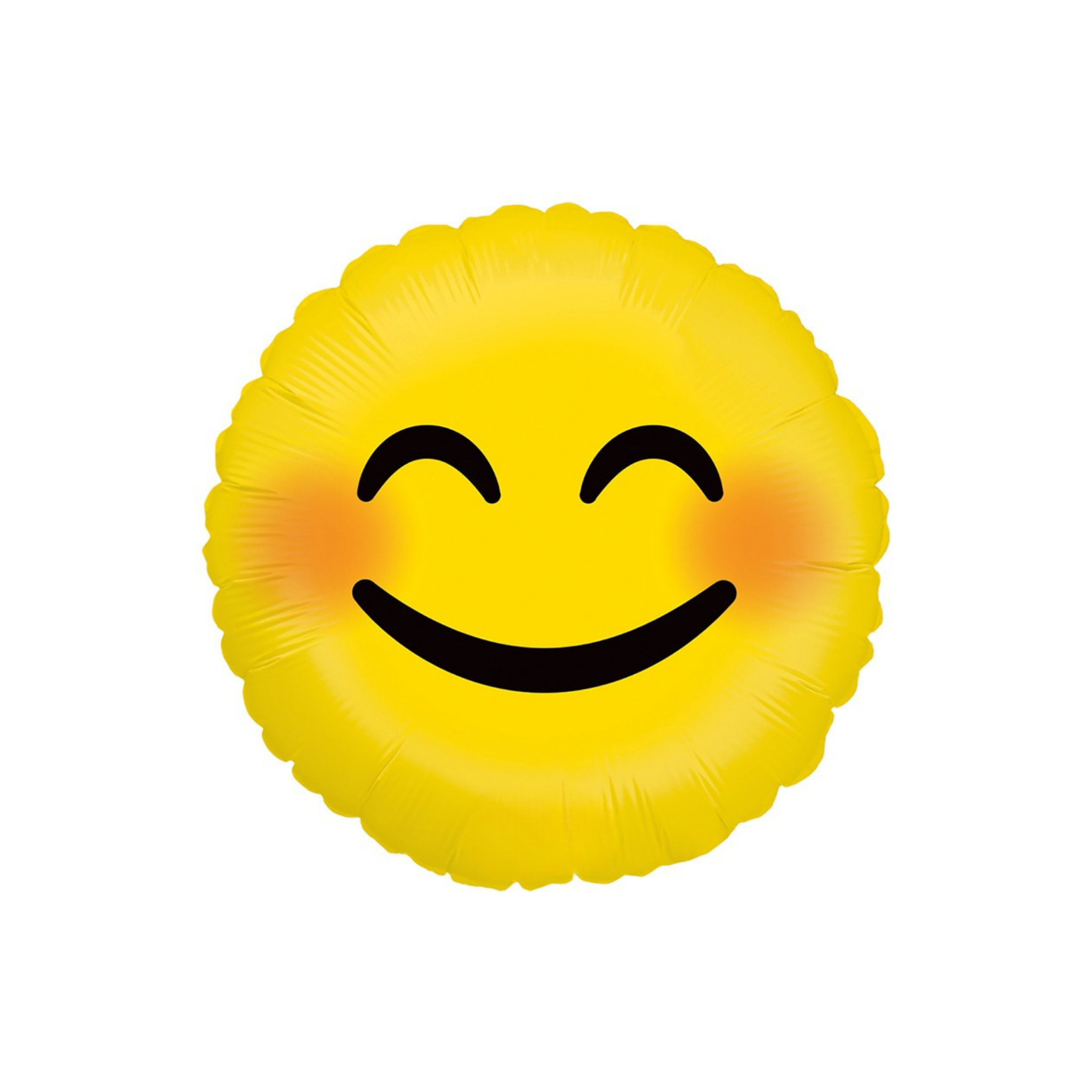 Folienballon Emoji Smiley mit roten Bäckchen ☺️ -hey-Party.de- Folienballons -#Variante_