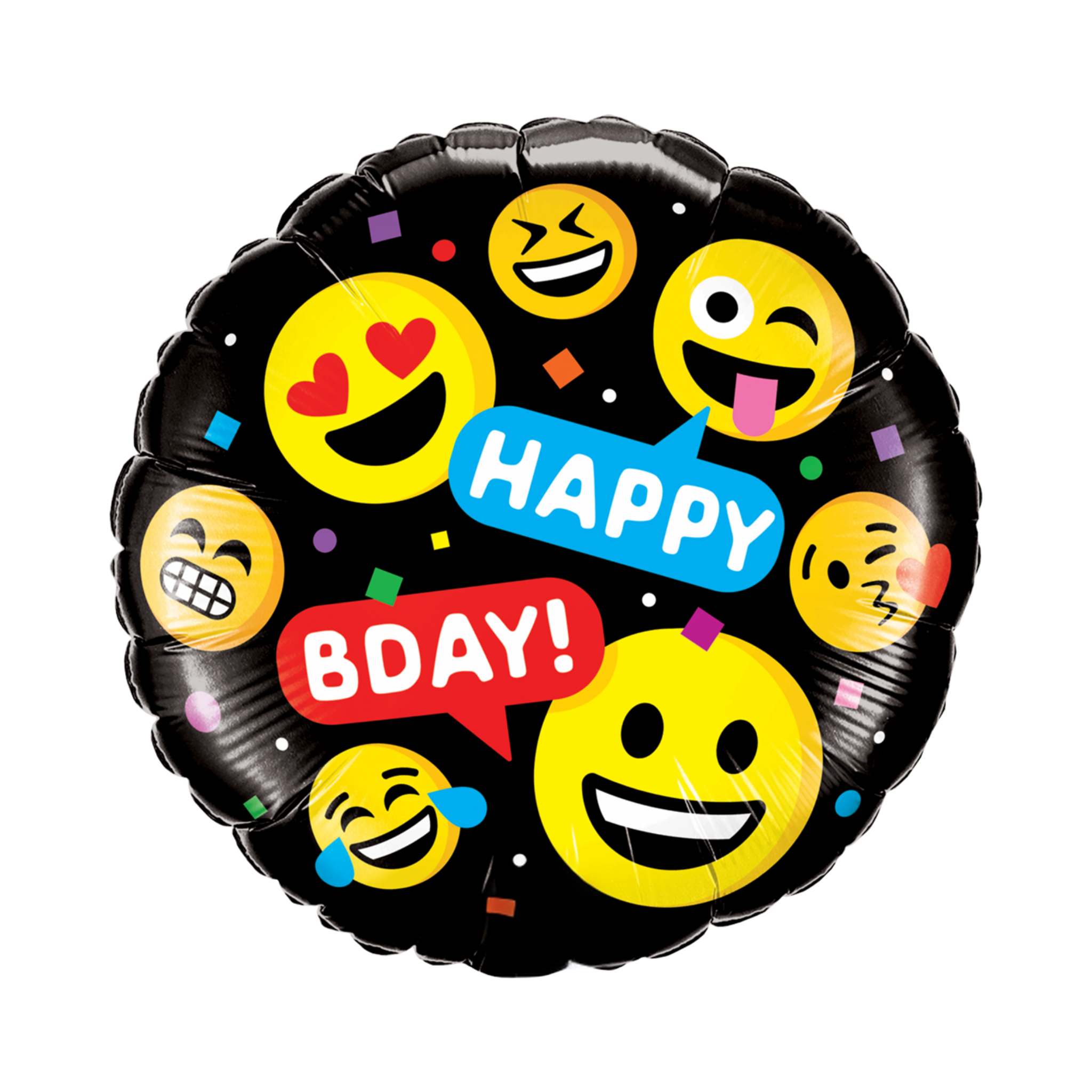 Folienballon Smileys "Happy Bday" -hey-Party.de- Folienballons -#Variante_