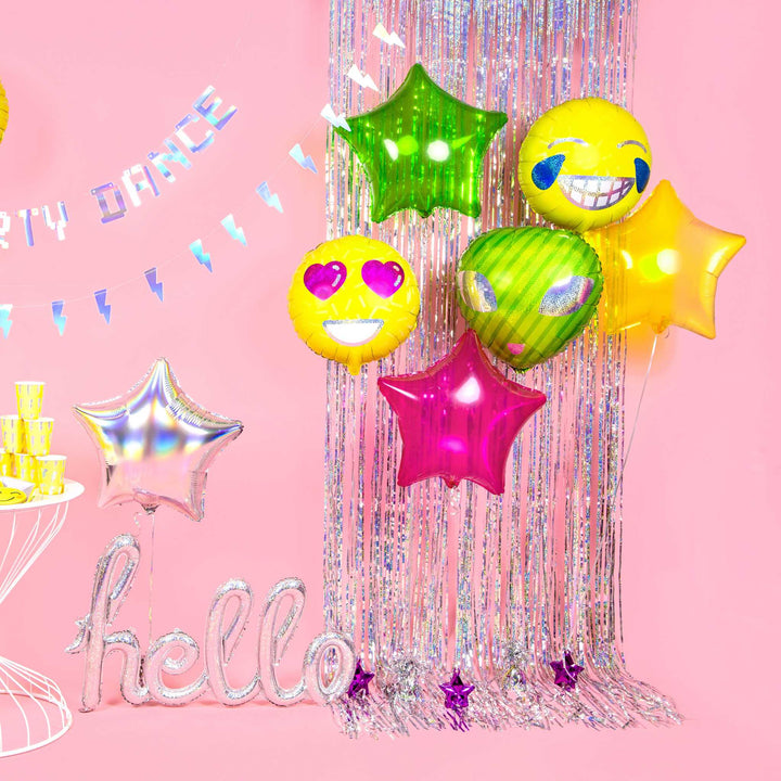 Folienballon Stern Gelb Hey Party