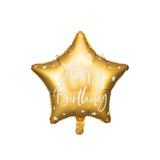 Folienballon Stern "Happy Birthday" Gold -hey-Party.de- Folienballons -#Variante_