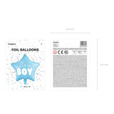 Folienballon Stern "It's a boy", hellblau -hey-Party.de- Folienballons -#Variante_