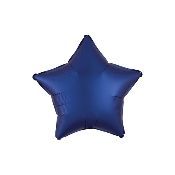 Folienballon Stern Navy Blau Silk Hey Party