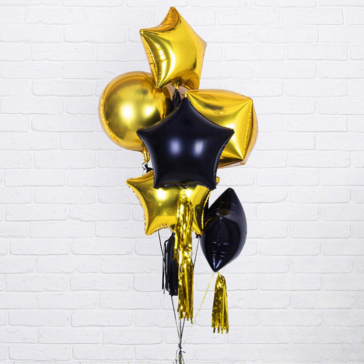 Folienballon Stern Shiny Gold Hey Party
