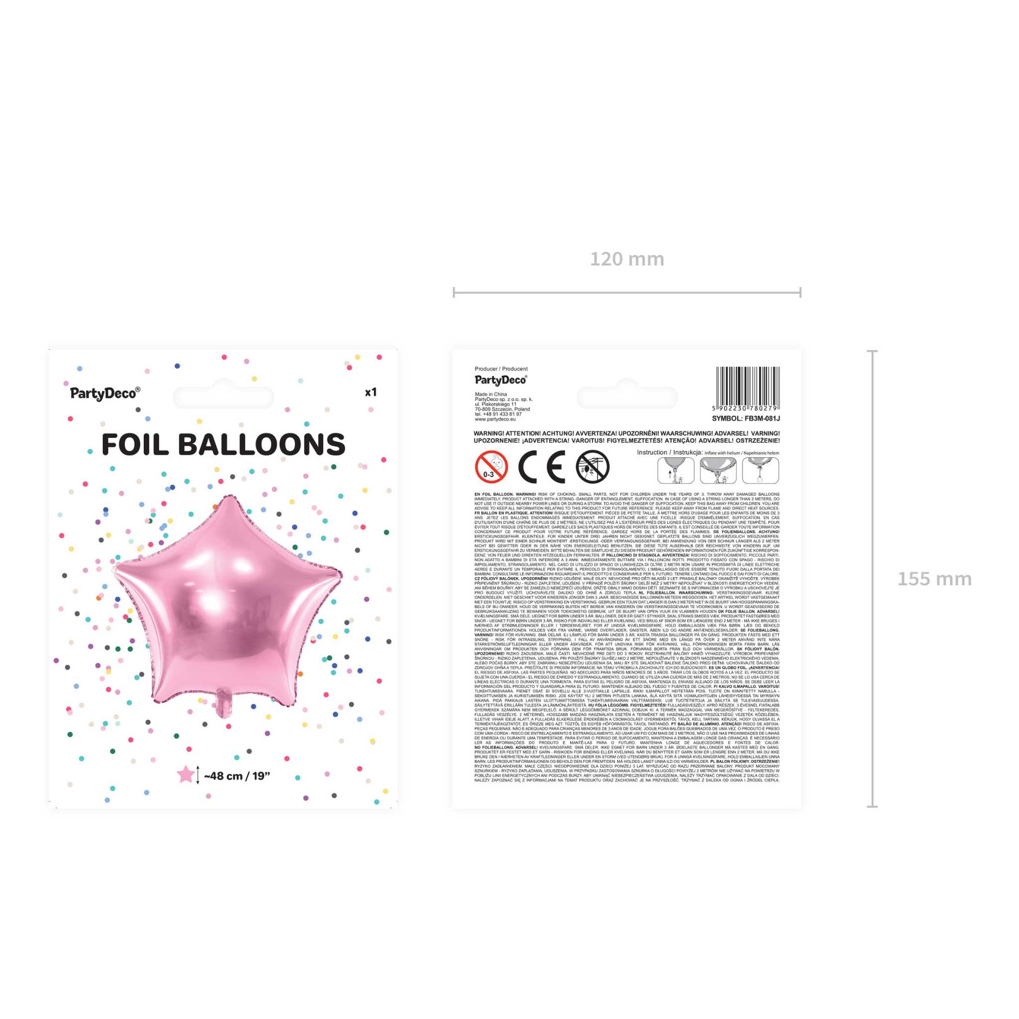 Folienballon Stern Shiny Rosa -hey-Party.de- Folienballons -#Variante_