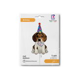 Folienballon Welpe mit Partyhut Happy Birthday -hey-Party.de- Folienballons -#Variante_
