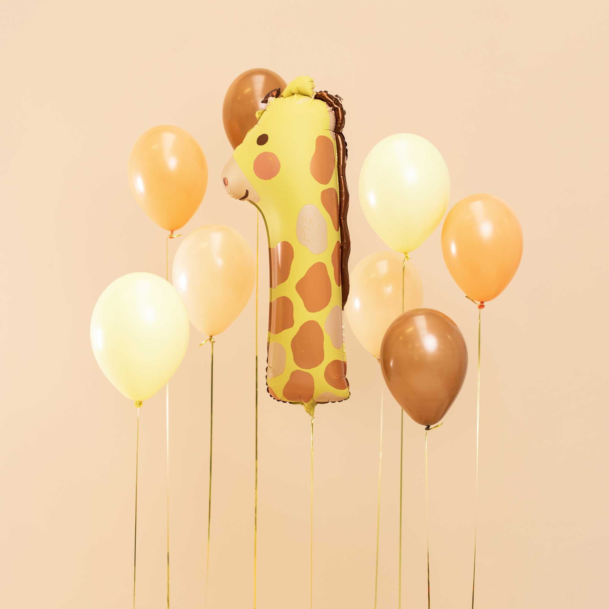 Folienballon XXL Zahl 1 Giraffe -hey-Party.de- Folienballons -#Variante_