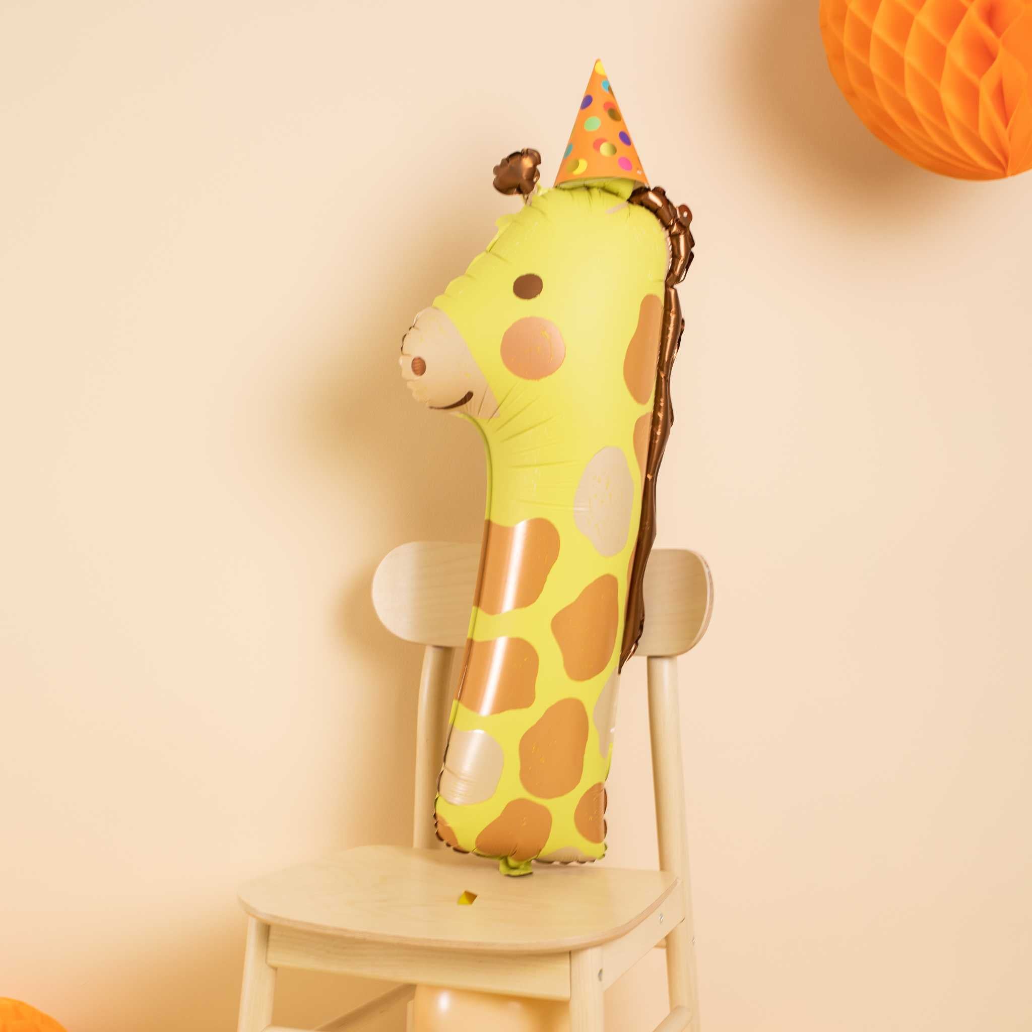 Folienballon XXL Zahl 1 Giraffe -hey-Party.de- Folienballons -#Variante_