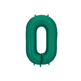 Folienballon XXL Zahl Flaschengrün Seidenmatt -hey-Party.de- Folienballons -#Variante_ Zahl 0