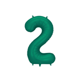 Folienballon XXL Zahl Flaschengrün Seidenmatt -hey-Party.de- Folienballons -#Variante_ Zahl 2
