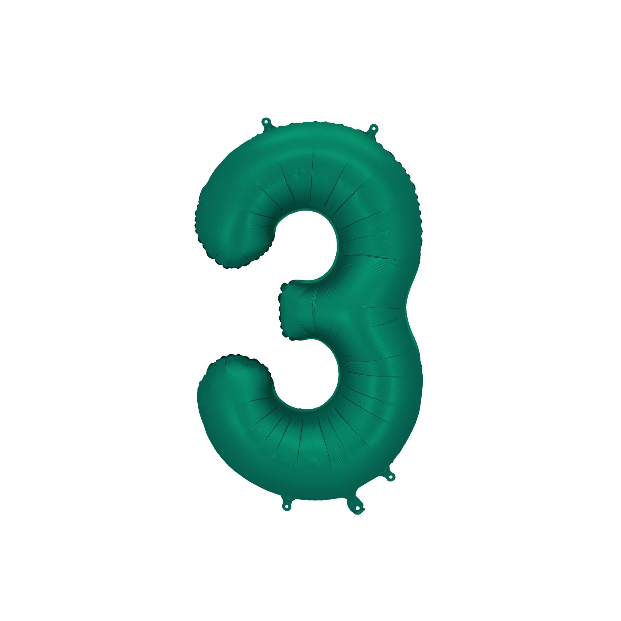 Folienballon XXL Zahl Flaschengrün Seidenmatt -hey-Party.de- Folienballons -#Variante_ Zahl 3
