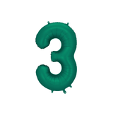 Folienballon XXL Zahl Flaschengrün Seidenmatt -hey-Party.de- Folienballons -#Variante_ Zahl 3