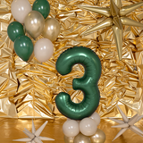 Folienballon XXL Zahl Flaschengrün Seidenmatt -hey-Party.de- Folienballons -#Variante_