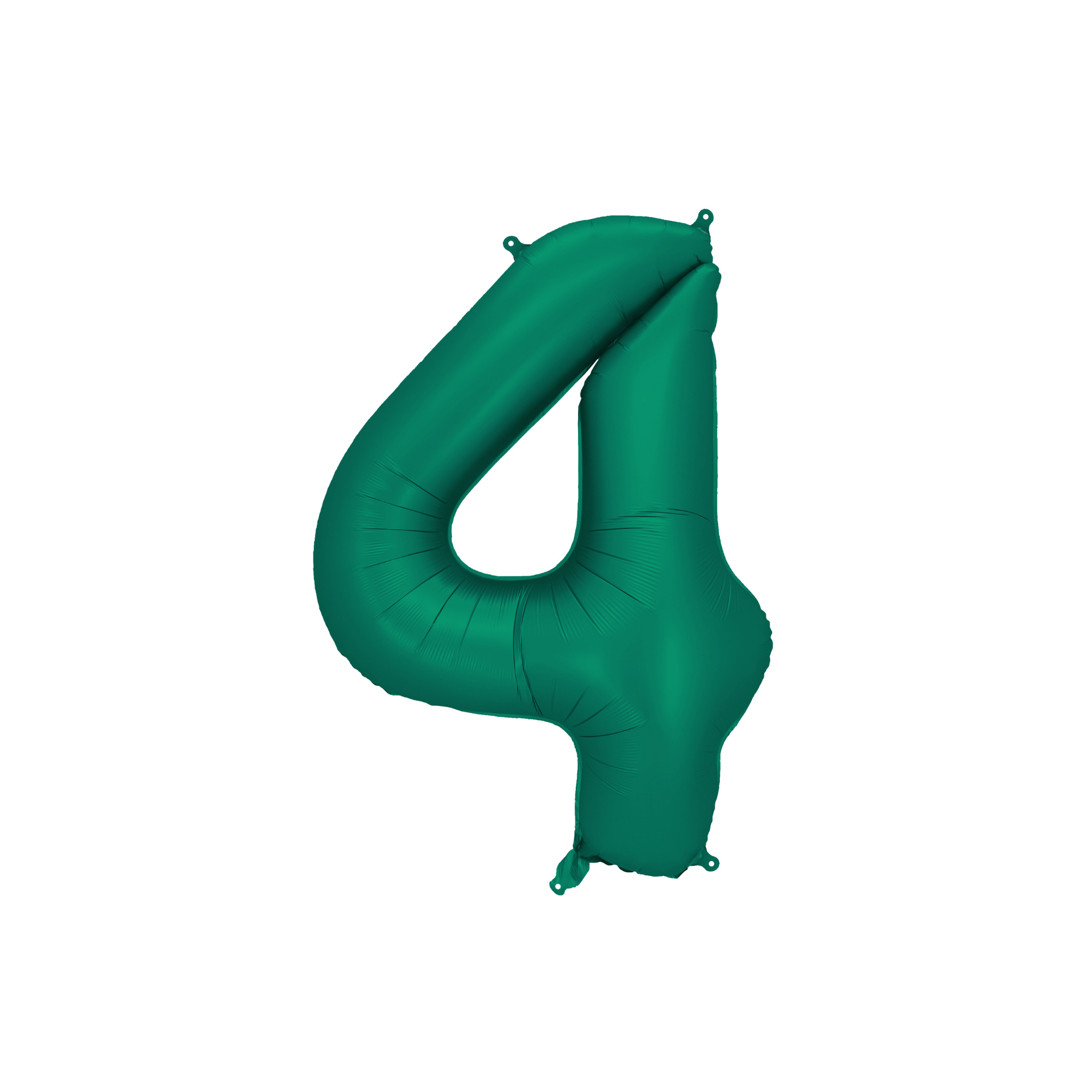 Folienballon XXL Zahl Flaschengrün Seidenmatt -hey-Party.de- Folienballons -#Variante_ Zahl 4