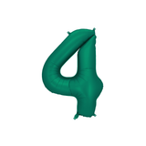 Folienballon XXL Zahl Flaschengrün Seidenmatt -hey-Party.de- Folienballons -#Variante_ Zahl 4