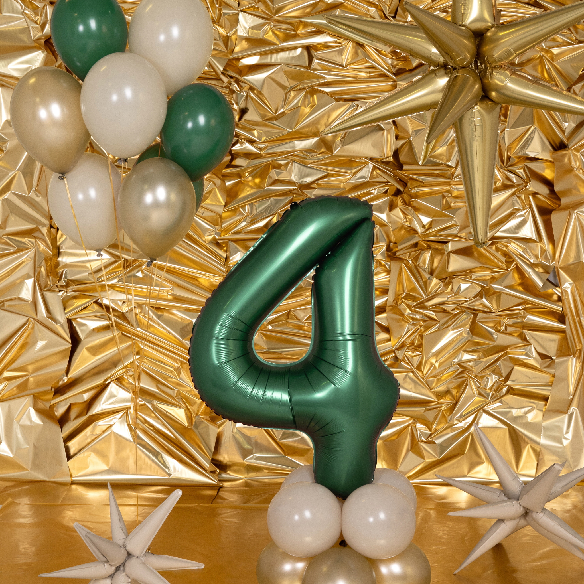 Folienballon XXL Zahl Flaschengrün Seidenmatt -hey-Party.de- Folienballons -#Variante_
