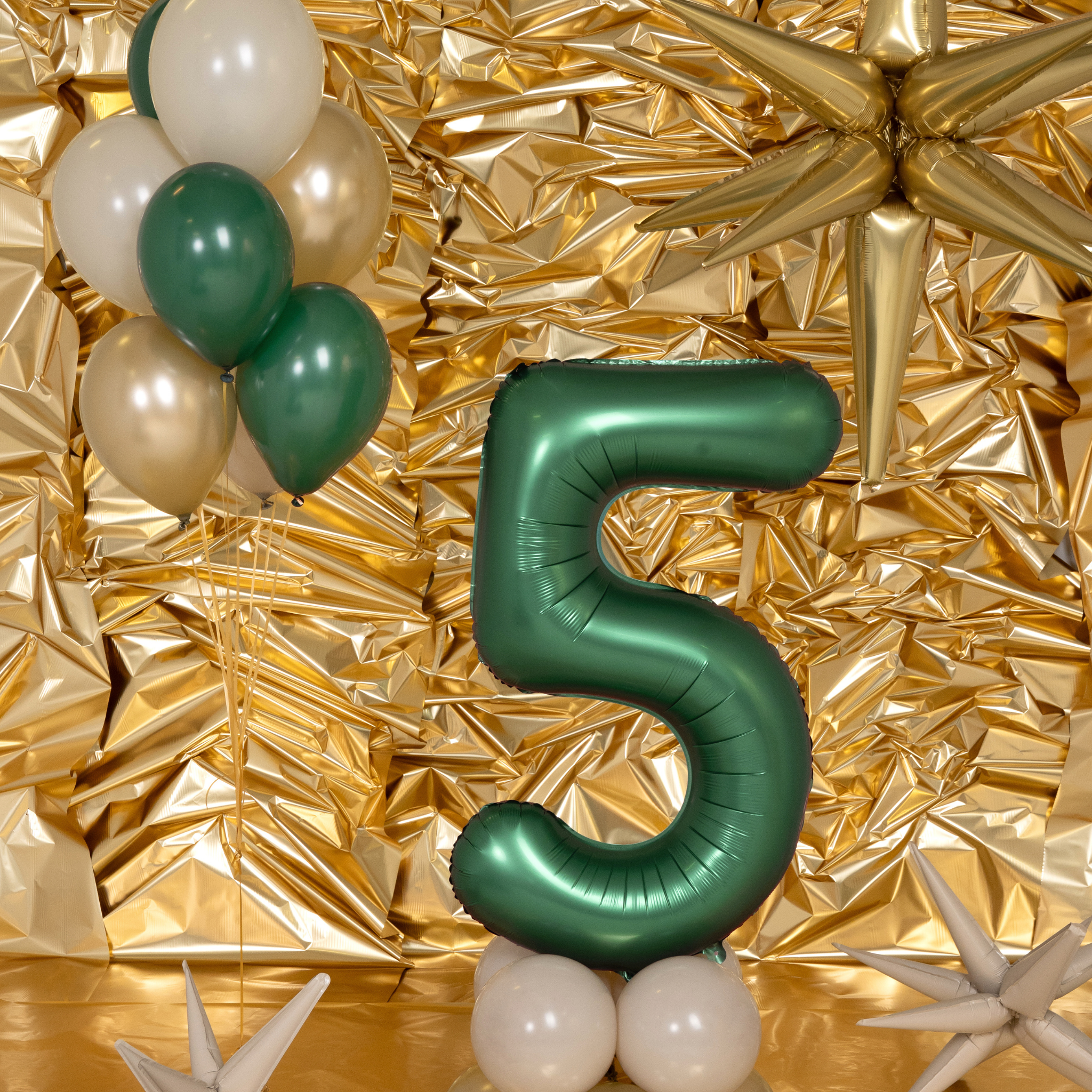 Folienballon XXL Zahl Flaschengrün Seidenmatt -hey-Party.de- Folienballons -#Variante_