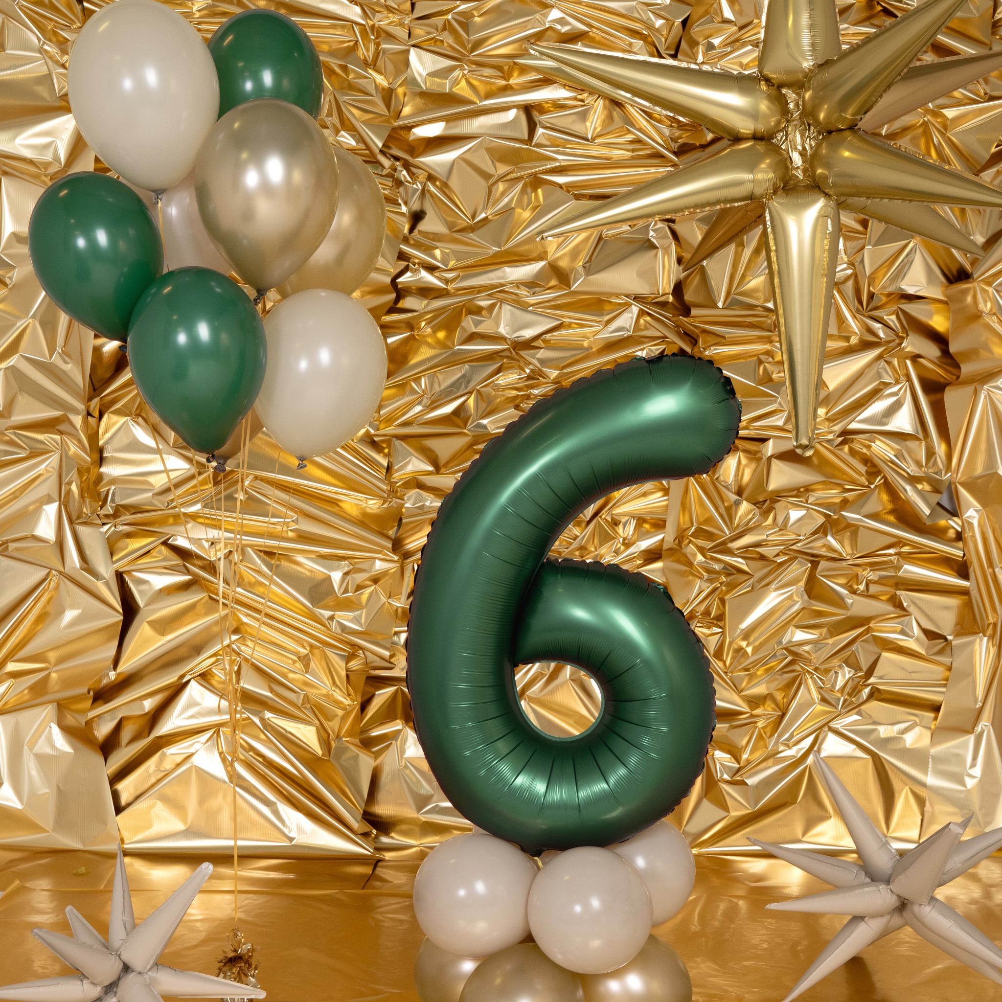 Folienballon XXL Zahl Flaschengrün Seidenmatt -hey-Party.de- Folienballons -#Variante_