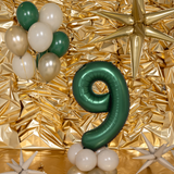 Folienballon XXL Zahl Flaschengrün Seidenmatt -hey-Party.de- Folienballons -#Variante_