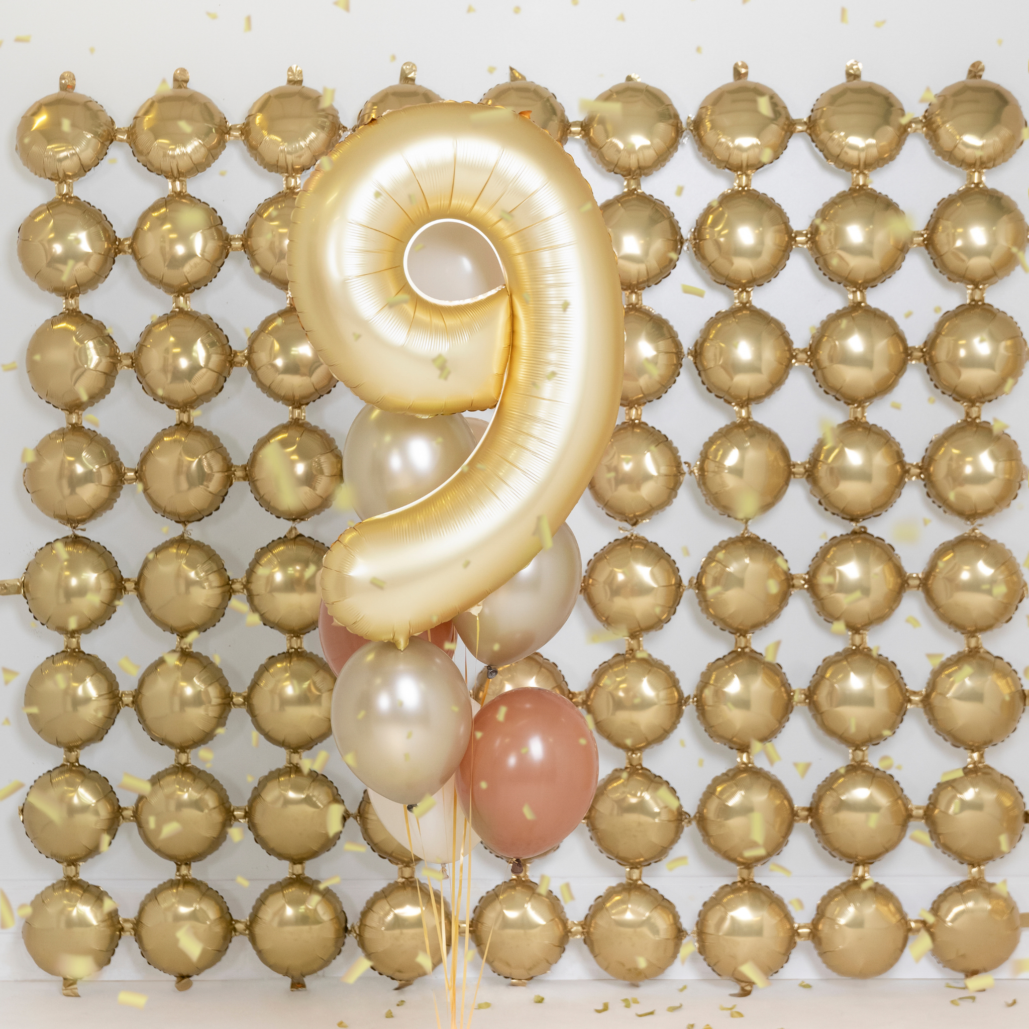 Folienballon XXL Zahl Gold Seidenmatt -hey-Party.de- Folienballons -#Variante_Zahl 9