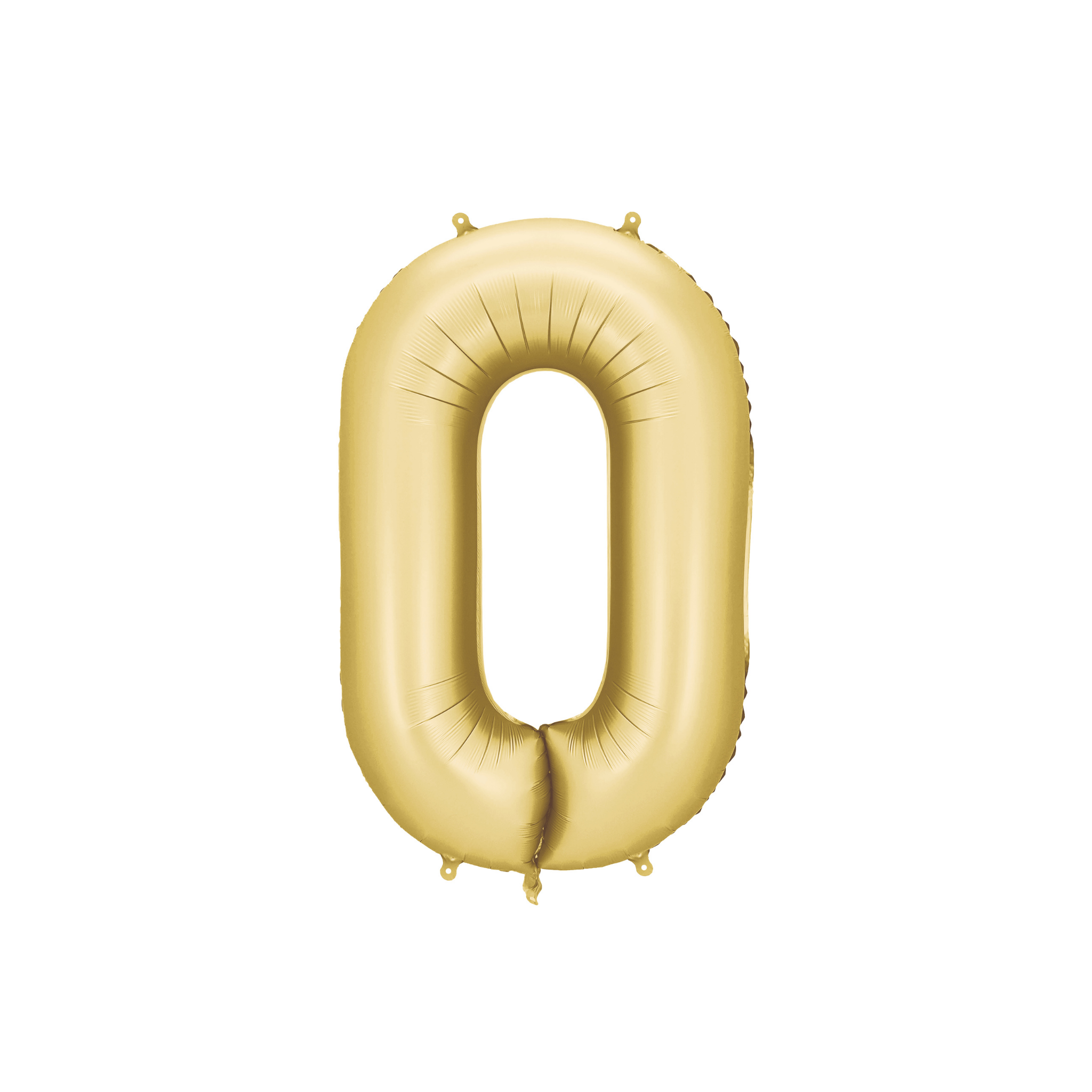 Folienballon XXL Zahl Gold Seidenmatt -hey-Party.de- Folienballons -#Variante_ Zahl 0