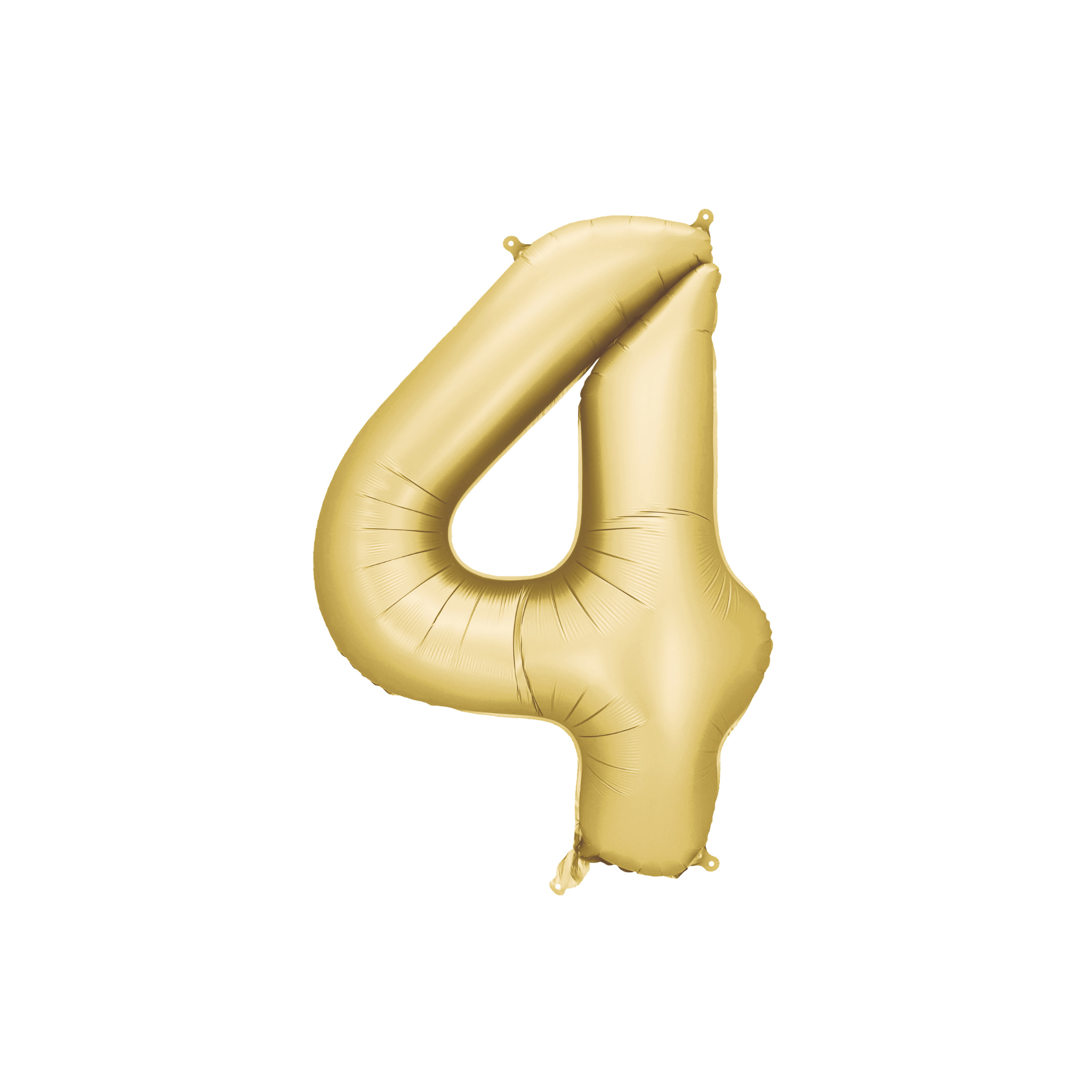 Folienballon XXL Zahl Gold Seidenmatt -hey-Party.de- Folienballons -#Variante_ Zahl 4
